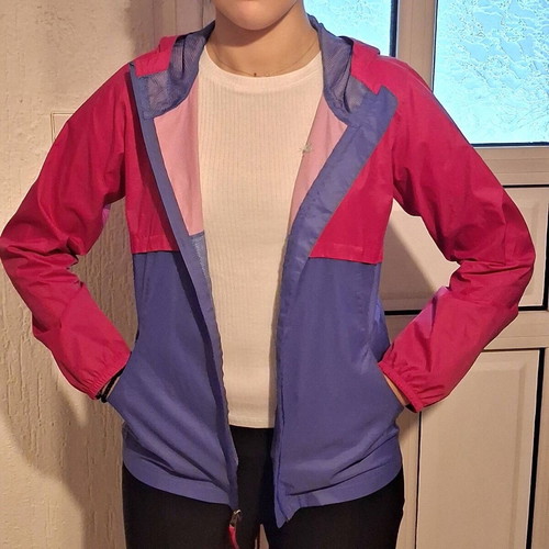 Columbia windbreaker jacket like new, size XS, pink-purple