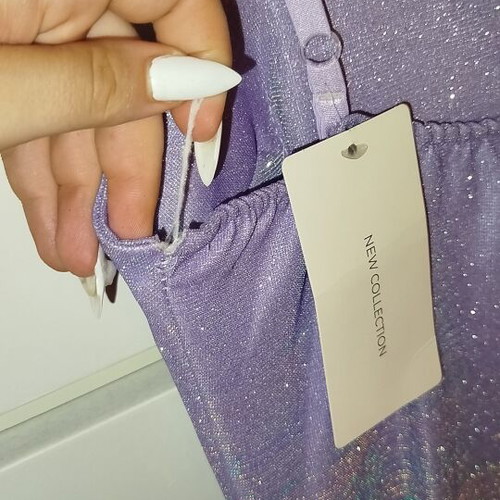 New Line purple iridescent maxi dress