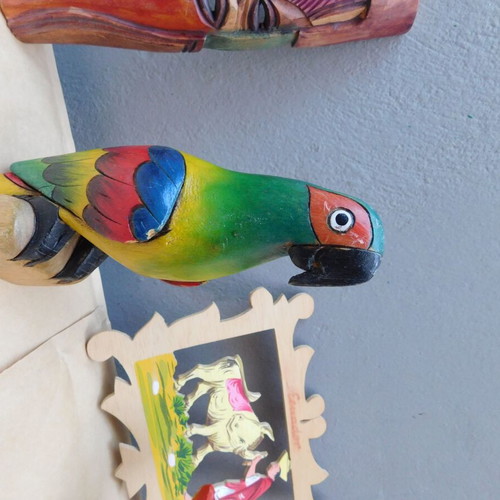 Wooden decorative souvenirs set of 4 pieces