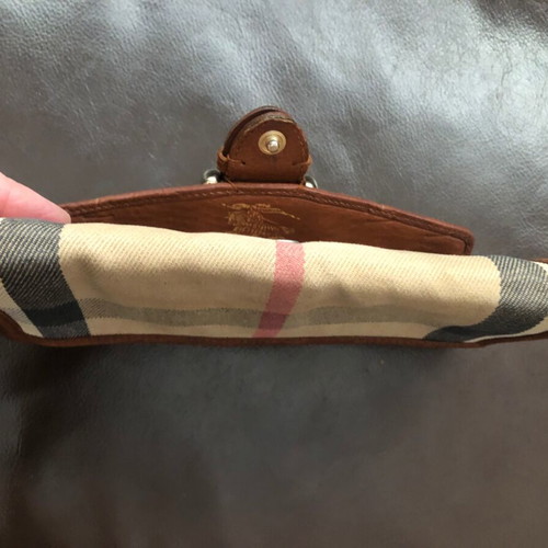 Burberry wallet used, beige and brown