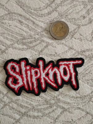 Slipknot κεντητό υφασμάτινο patch με λογότυπο σε κόκκινο και λευκό