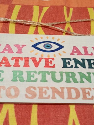 Welcome sign new, wood, 10x20 cm