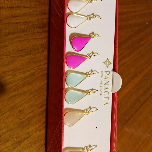 Panacea earring set 4 pairs new multicolor
