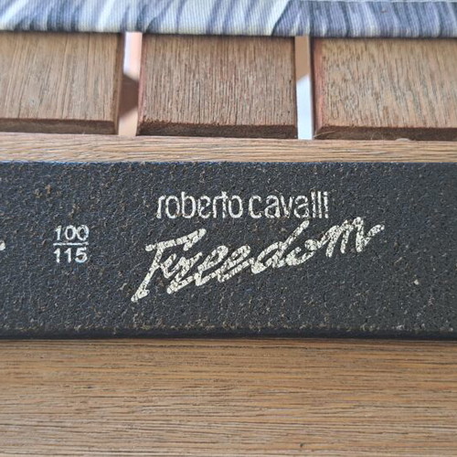 Just Cavalli Freedom women's leather belt, black, up to 1.20 m