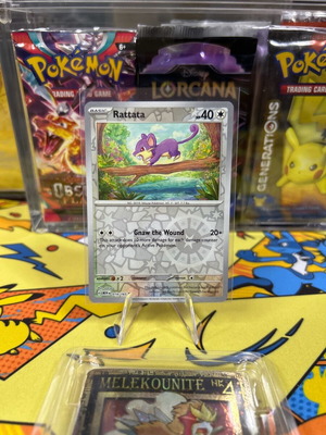 Pokemon Reverse Holo Rattata 151 σε θήκη