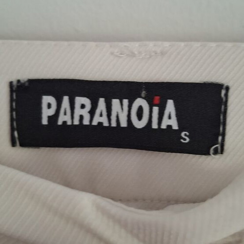 Paranoia white straight-leg pants new, size S