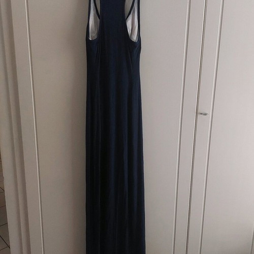 Elastic maxi cotton dress size XS/S like new, blue