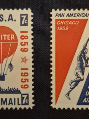 1959 USA Air Mail Stamps, set of 2