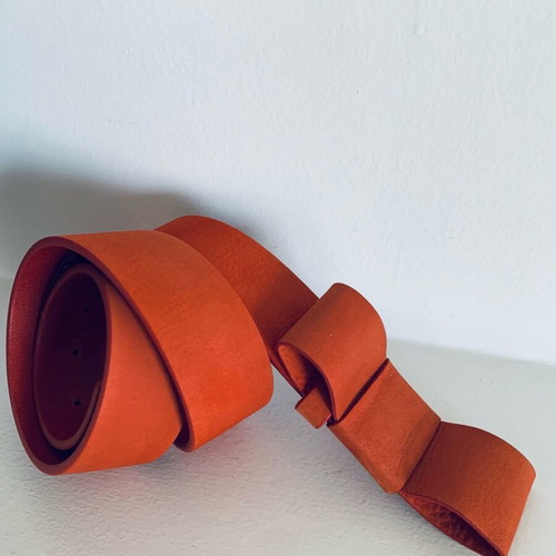 Paul & Joe sister leather belt like new, burnt red-coral