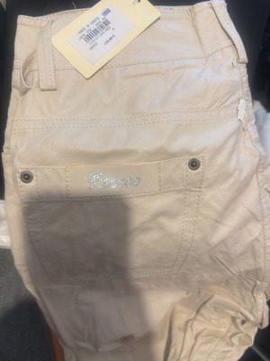 Rocco Barocco leather pants new, beige, size M