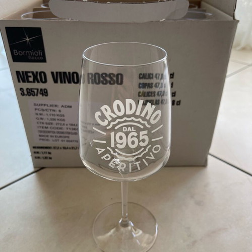 Crodino Aperitivo Glasses set of 6 new