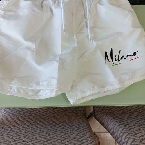Men's beach shorts white size M new