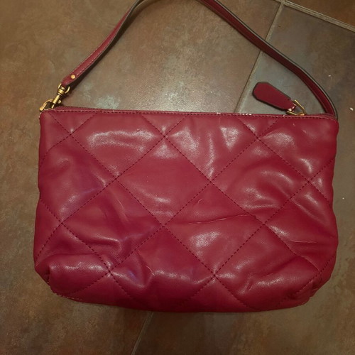 Guess shoulder bag like new, burgundy with gold details