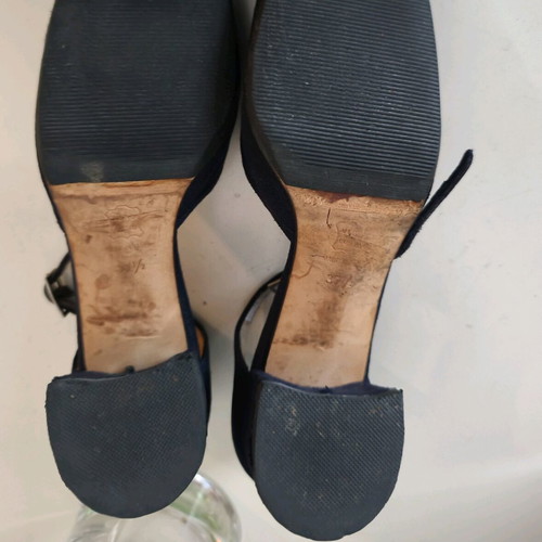 Mary Jane women's shoes Gorgio Armani used blue size 37.5