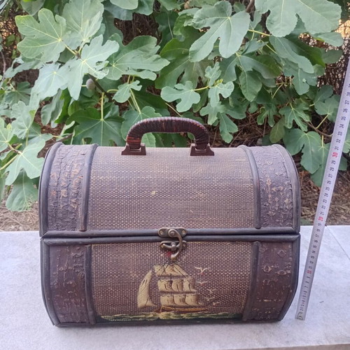 Wooden storage chest used