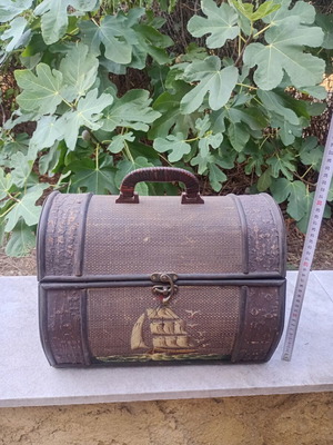 Wooden storage chest used