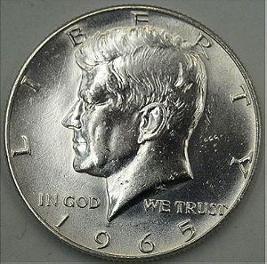 Αμερική - Half Dollar 1965, Ασημένιο (Ακυκλοφόρητο)