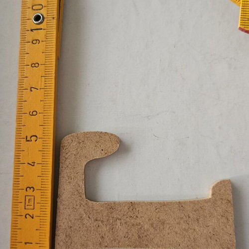Handmade wooden letter "Γ" from MDF, pack of 115