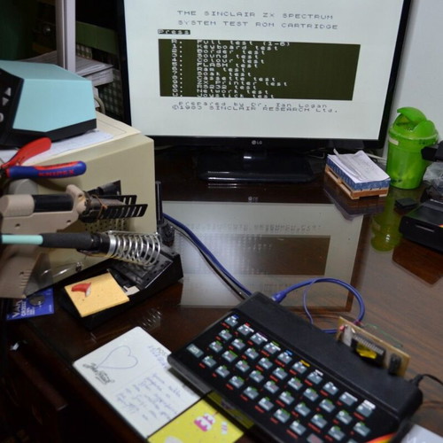 Sinclair ZX Spectrum 48K console used with accessories and manuals