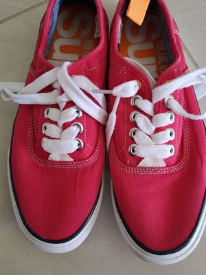 Superdry canvas shoes like new, red, size 43