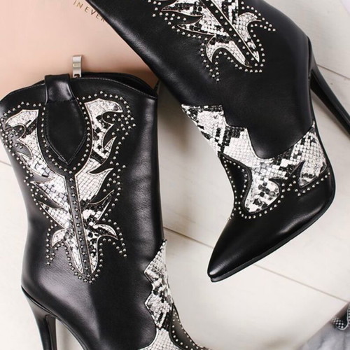 Cowboy boots with thin heel new