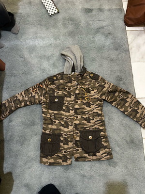 Mox vintage jacket like new, multicolor with hood and embroidery