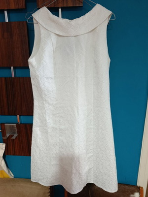 A-line mod cocktail dress like new, white, size L