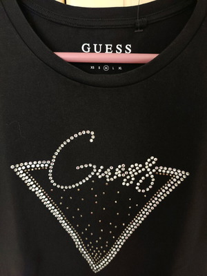 Guess women's black short-sleeve blouse like new size M