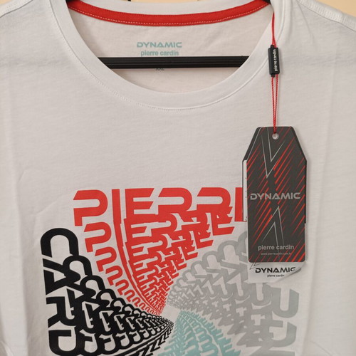 Pierre Cardin men's t-shirt XXL new, white, slim fit