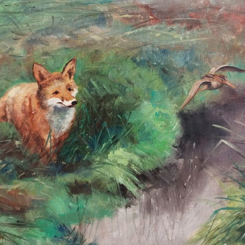 Oil painting used, signed