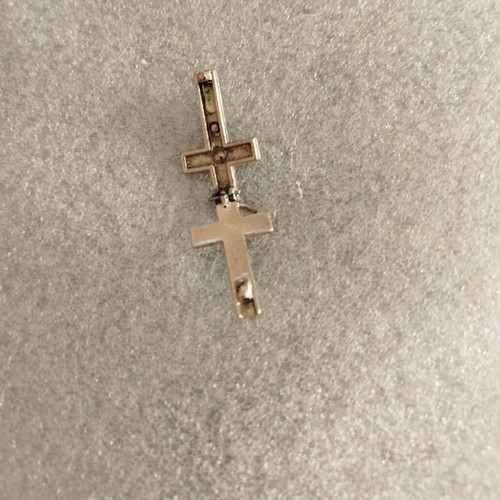 Pack of used old religious icons and crosses with Mount Athos photo