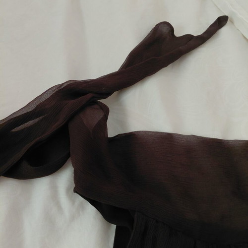 Zara silk summer dress brown large like new