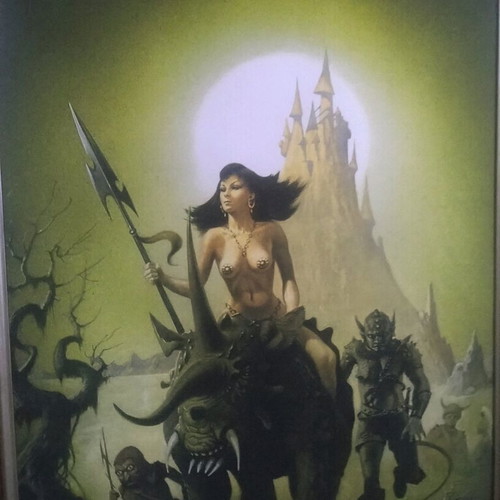 Fantasy Art oil painting like new on canvas with silver frame