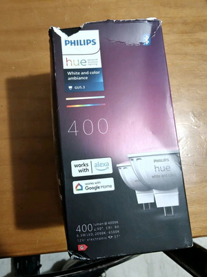 PHILIPS Hue White & Color Ambiance έξυπνος λαμπτήρας GU5.3 6.3W 12V MR16 σαν καινούργιο, 2 τεμάχια