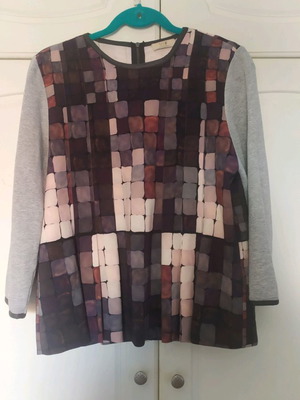 Fausta Santi MYF women's melange blouse, long sleeve, like new, size S/M