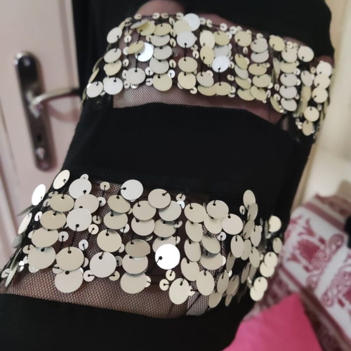 Women's black blouse slightly used with small tear, size L