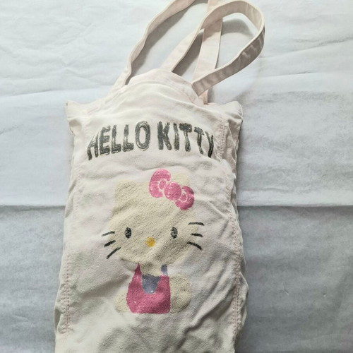 Hello Kitty pink powder tote bag shoulder canvas used