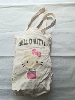 Hello Kitty pink powder tote bag shoulder canvas used
