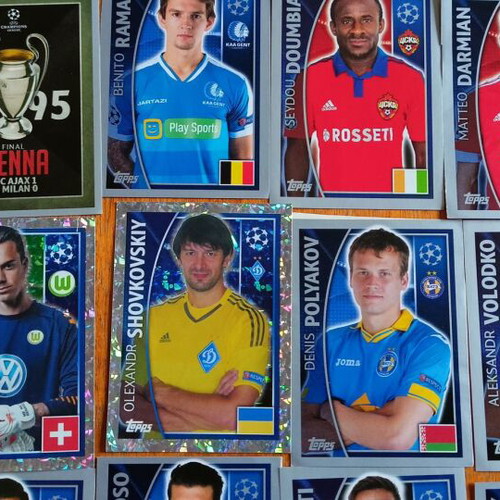 UEFA Champions League stickers new, set of 17 pieces