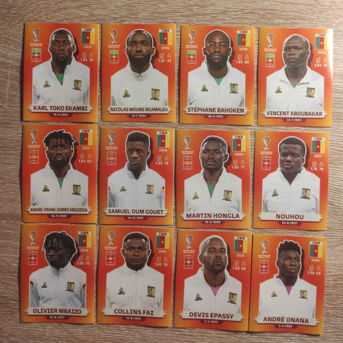 Panini World Cup Qatar 2022 Cameroon stickers, set of 12