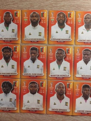 Panini World Cup Qatar 2022 Cameroon stickers, set of 12