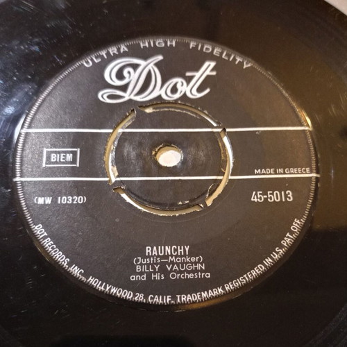 Δίσκος 45 στροφών DOT 45-5013 μεταχειρισμένος με Raunchy και Sail Along Silvery Moon