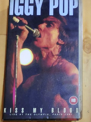 Iggy Pop Kiss My Blood VHS like new, live at The Olympia 1991
