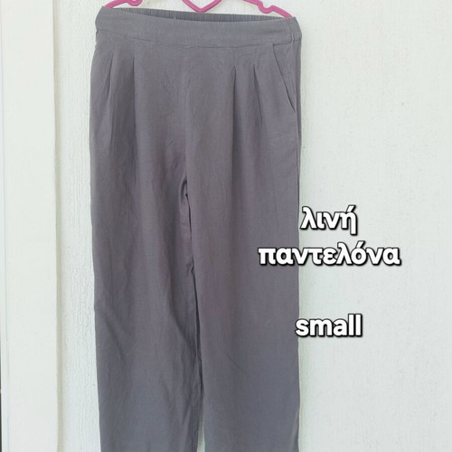Gray linen pants, small size