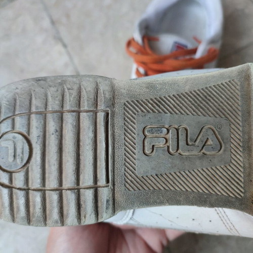 Fila sneakers white used, leather, size 43, vintage look