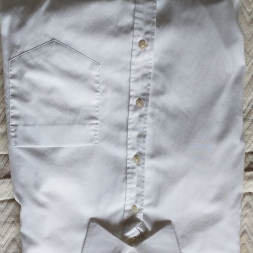 McNeal men's white dress shirt L, regular fit, cotton, easy iron