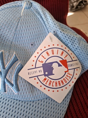 New Era 9FORTY Jockey New York Yankees cap pastel blue new