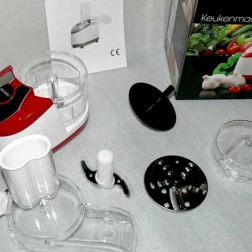Mini food processor EC01M 250W new, red-white