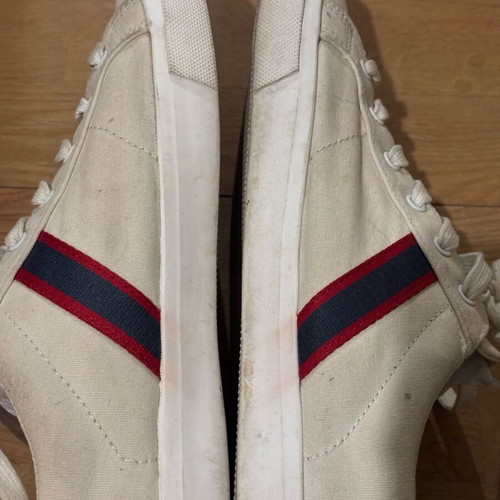 Canvas men's shoes used, white, size 45
