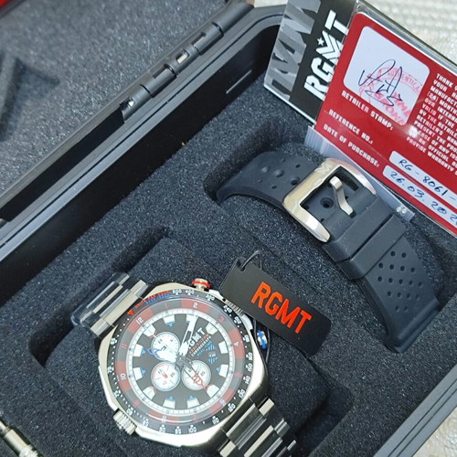 RGMT Capricorn Dual Time GMT Chronograph watch, men's